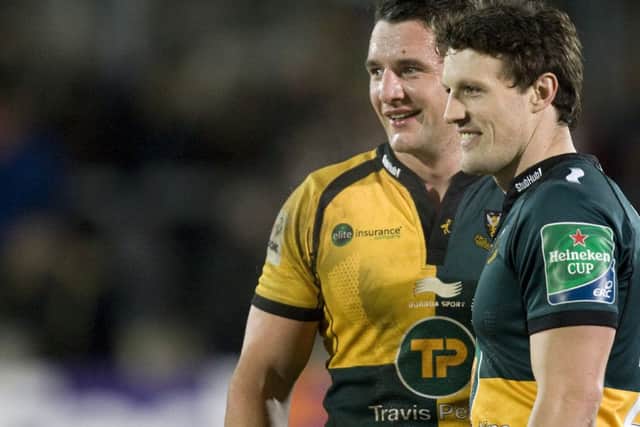 EXPERIENCED HEADS - Phil Dowson (left) skippers Saints at Newport while Glenn Dickson plays at fly-half (Picture: Linda Dawson)
