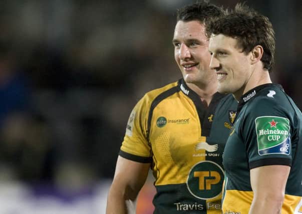 EXPERIENCED HEADS - Phil Dowson (left) skippers Saints at Newport while Glenn Dickson plays at fly-half (Picture: Linda Dawson)