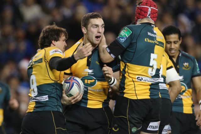 MAGIC MOMENT - George North scored for Saints at the Aviva Stadium in December