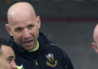 KEEPING HIS FEET ON THE GROUND - Saints coach Jim Mallinder (Picture: Linda Dawson)
