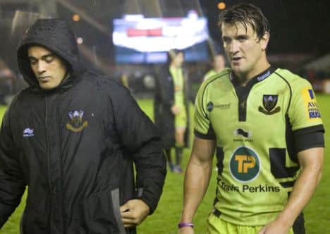 TEAMWORK - Kahn Fotuali'i and Lee Dickson are both shining at scrum-half for Saints (Picture: Linda Dawson)