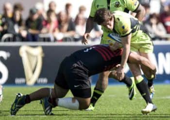 Saints winger Jamie Elliott in action against Saracens last weekend (Picture: Linda Dawson)