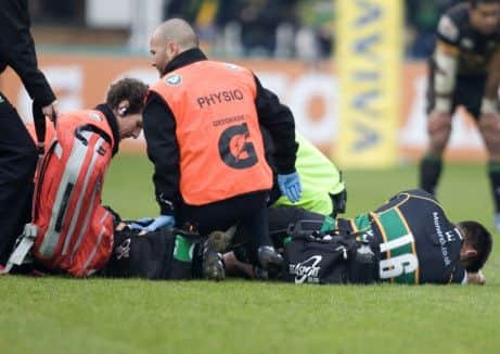 INJURY BLOW - Matt Williams suffered a broken leg in Saints' win against London Irish (Picture: Linda Dawson)