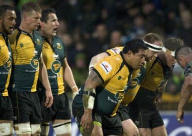 GET READY TO FRONT UP - the Saints pack know they are in for a tough battle at Bath (Picture: Linda Dawson)