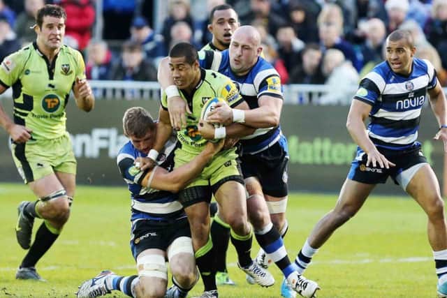 CARRYING THE FIGHT - Ken Pisi helped Saints claim a 19-19 draw at Bath (Picture: Linda Dawson)