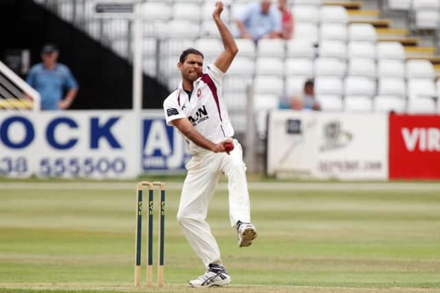 Muhammad Azharullah made the breakthrough for the County when he dismissed Alex Hales