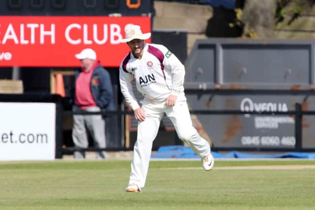 Steven Crook bowled eight expensive overs on the third day at Trent Bridge