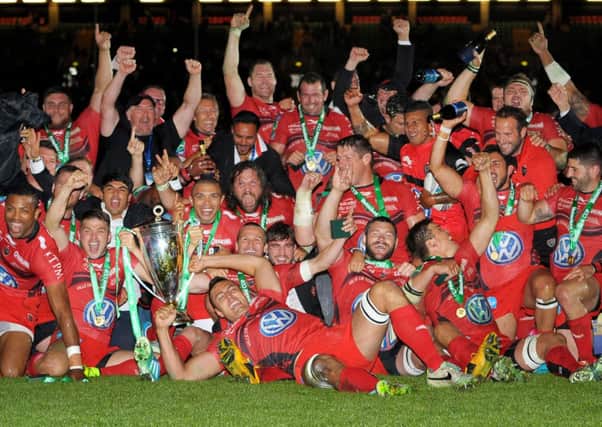 Toulon celebrate after beating Saracens in last Saturday's Heineken Cup final at the Millennium Stadium