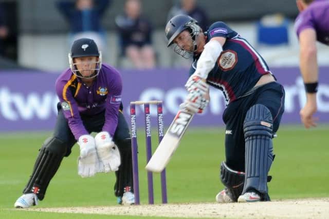 BIG HITTING - Northants' Steven Crook scored 181 not out for Brixworth in their win over Old Northamptonians