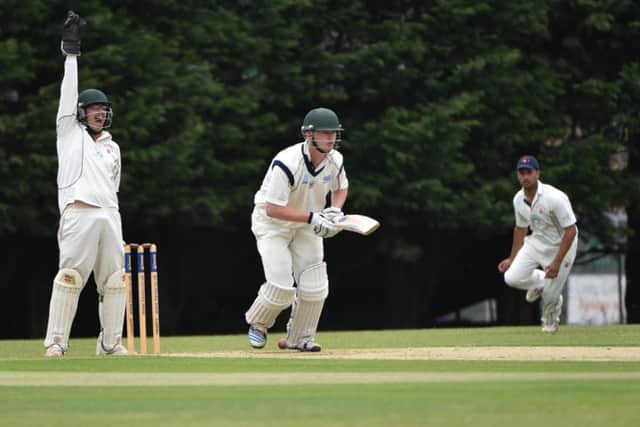 HOW IS THAT? - Horton appeal for a wicket during their premier division clash with Rushden (Picture: Dave Ikin)