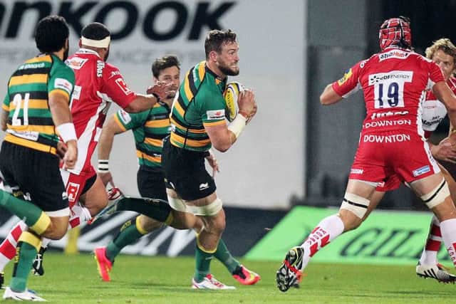 DREAM DEBUT - Jon Fisher made an instant impact for Saints against Gloucester (Picture: Sharon Lucey)