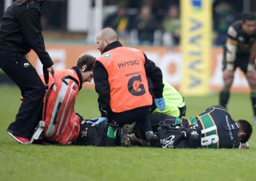 COMEBACK - Matt Williams suffered a broken leg in April, but is on the bench for the Wanderers at Worcester (Picture: Linda Dawson)