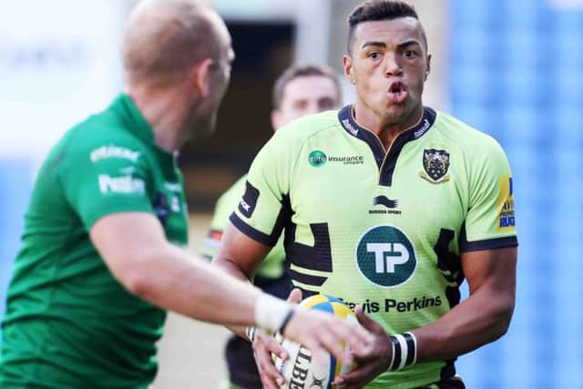 London Irish v Northampton Saints. NNL-140410-172608005