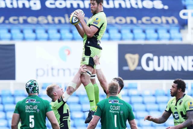 FLYING HIGH - Calum Clark has been impressing for Saints this season (Picture: Kirsty Edmonds)