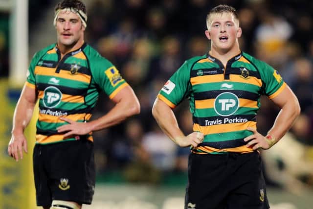 POINT TO PROVE - Alex Waller (right) believes the likes of Calum Clark (left) and Luther Burrell will want to make a point to England boss Stuart Lancaster at Saracens