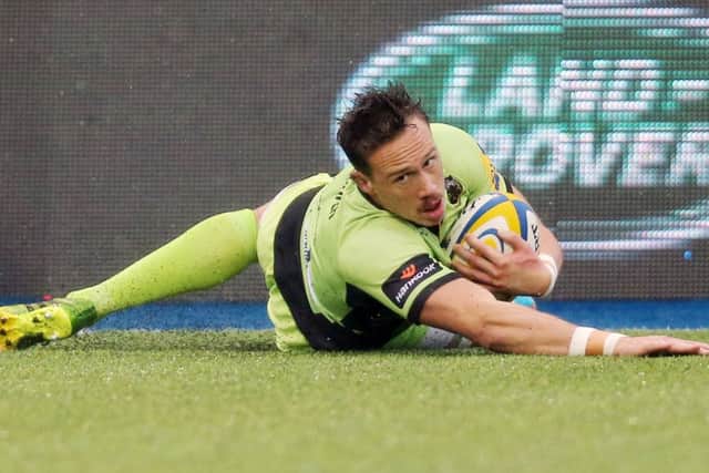DOUBLING UP - James Wilson scored twice for Saints at Saracens (picture: Kirsty Edmonds)