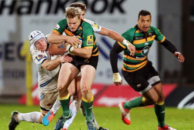 IMPRESSIVE - Luther Burrell says Tom Stephenson has taken his big chance in the Saints first team (Picture: Kirsty Edmonds)