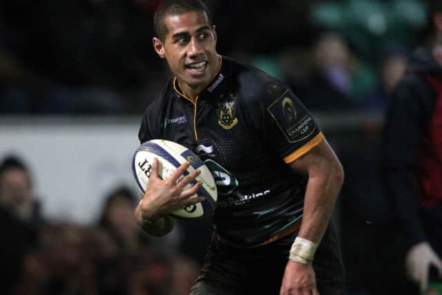 MINE'S A TREBLE - Ken Pisi races in for one of his three tries against Treviso (Picture: Sharon Lucey)