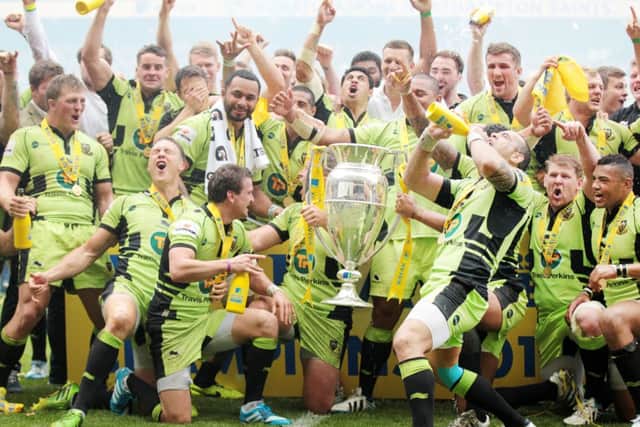 LAST TIME - Saints beat Saracens to win the Premiership title at Twickenham in May (picture: Kirsty Edmonds)