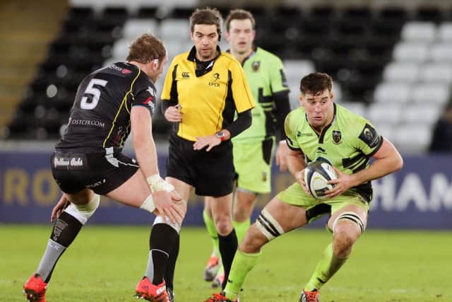 STEP IN THE RIGHT DIRECTION - Calum Clark was pleased with Saints' defensive effort in the win at Ospreys on Sunday (Picture: Kirsty Edmonds)