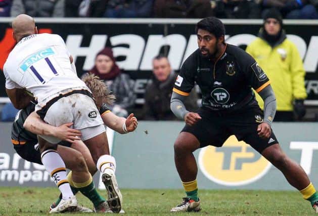 FEELING RIGHT AT HOME - Ahsee Tuala enjoyed his Saints debut in Saturday's win over Wasps (Picture: Sharon Lucey)
