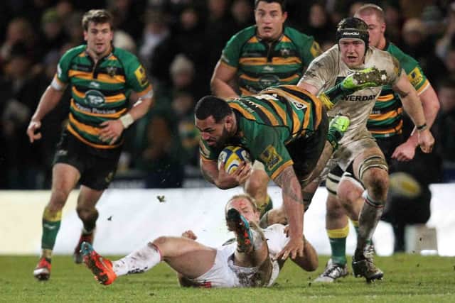 SCRAPPY SUCCESS - Saints edged to victory against London Irish (pictures: Sharon Lucey)