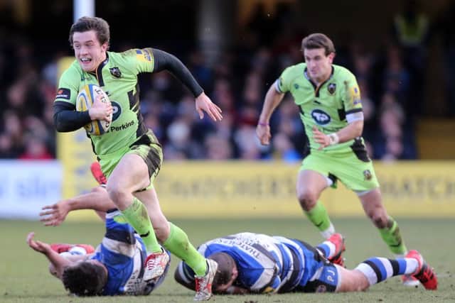 CLEAN PAIR OF HEELS - Jamie Elliott makes a break in Saturday's win over Bath (Picture: Kirsty Edmonds)