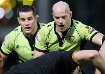 INSPIRATION - Sam Dickinson (right) has heaped praise on his Saints team-mate Calum Clark (left)