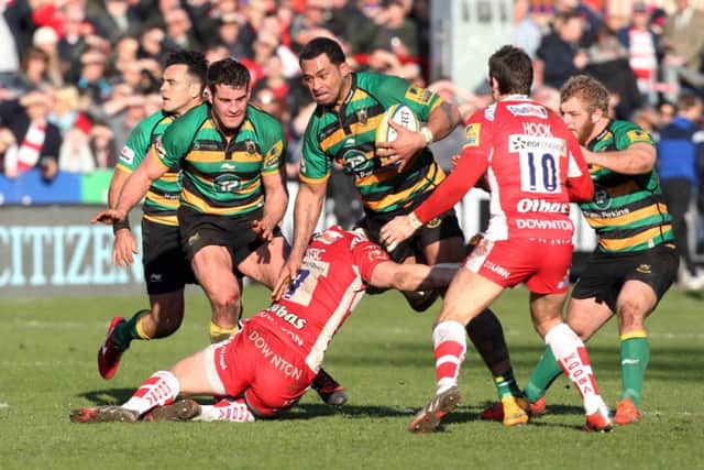 Samu Manoa helped haul Saints back into it at Kingsholm (picture: Sharon Lucey)