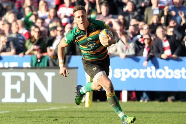 SPECIAL MOMENT - James Wilson eases in for his second try at Gloucester