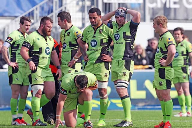 BAD DAY AT THE OFFICE - Lee Dickson and his Saints team-mates were beaten at Saracens (Picture: Kirsty Edmonds)