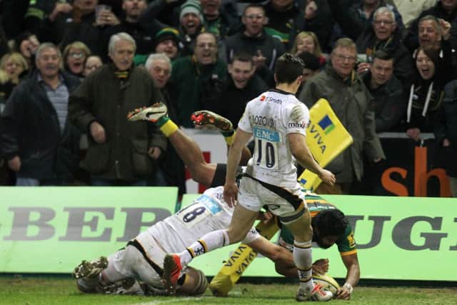 Ahsee Tuala scored a special try for Saints against Wasps (picture: Sharon Lucey)