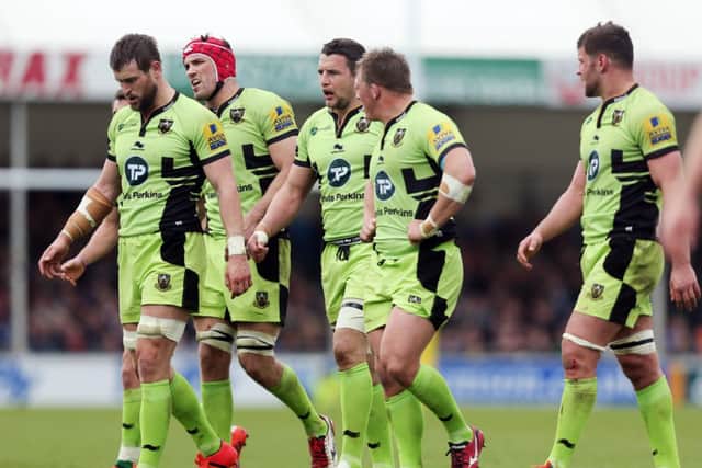 Saints endured a tough day at Exeter (pictures: Kirsty Edmonds)