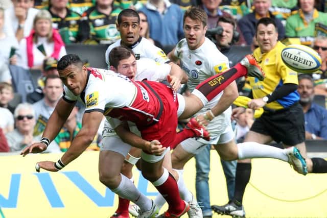 Luther Burrell played a huge part in Saints' try (picture: Sharon Lucey)
