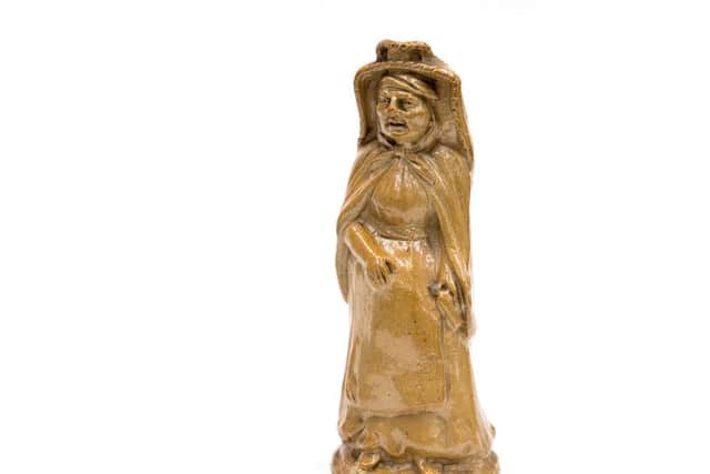 The Victorian gin bottle, modelled on an old fisher woman