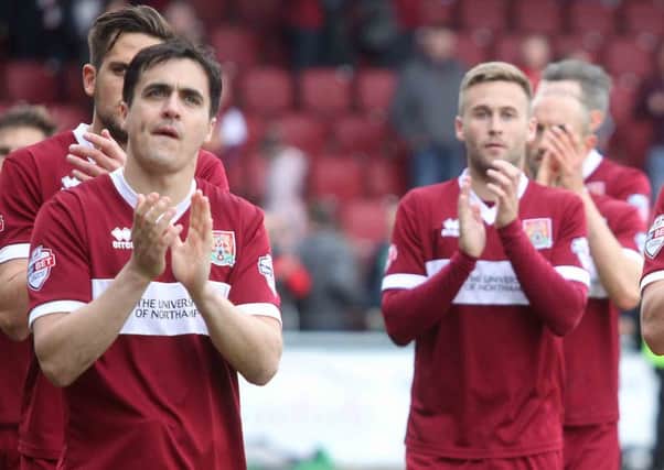 NOT GOOD ENOUGH - Evan Horwood (left) says the Cobblers have a lot of work to do ahead of next season (Picture: Sharon Lucey)
