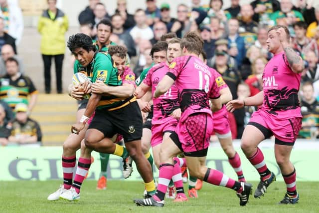 Ahsee Tuala scored for Saints against London Welsh (picture: Kirsty Edmonds)