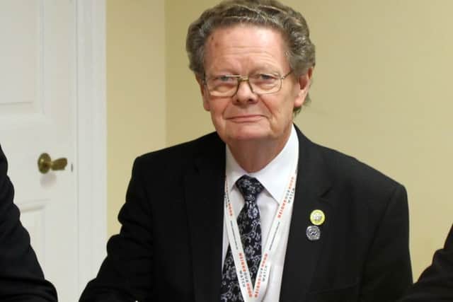 Chairman of Northamptonshire Neighbourhood Watch Association Ian Fearnley, centre, says he feels let down by the cut to his and his colleague's expenses budget.