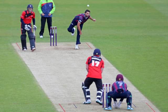 SOLID DEBUT - Pakistan legend Shahid Afridi claimed two wickets on his Steelbacks debut, but couldn't stop his new team from losing to Durham Jets (Pictures: Ian Horrocks)