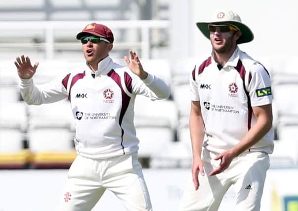 Alex Wakely and his Northamptonshire colleagues were hindered by the weather on day one against Surrey