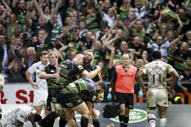 Tom Wood scored a memorable late try to see off Leicester last May (picture: Linda Dawson)