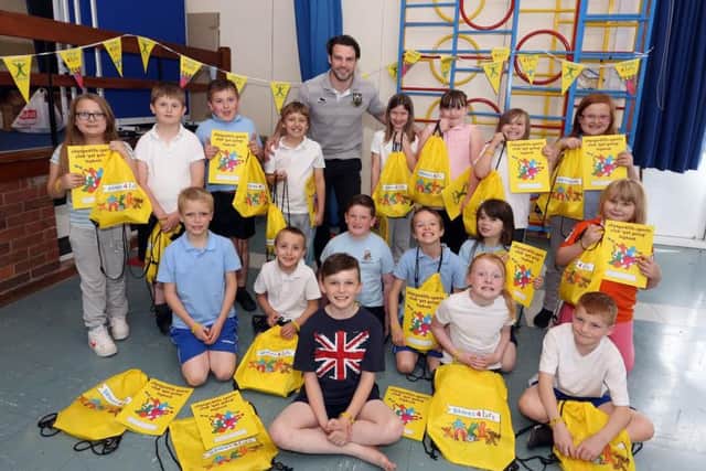 The launch of the Change4Life club at Warwick Primary School in Wellingborough with Saints star Ben Foden