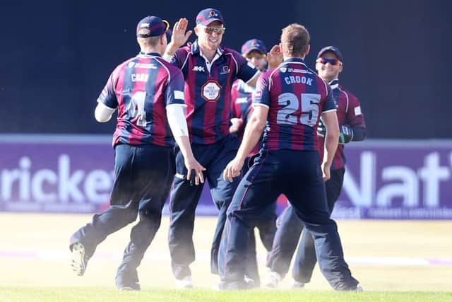 Action from the Steelbacks' win over Derbyshire