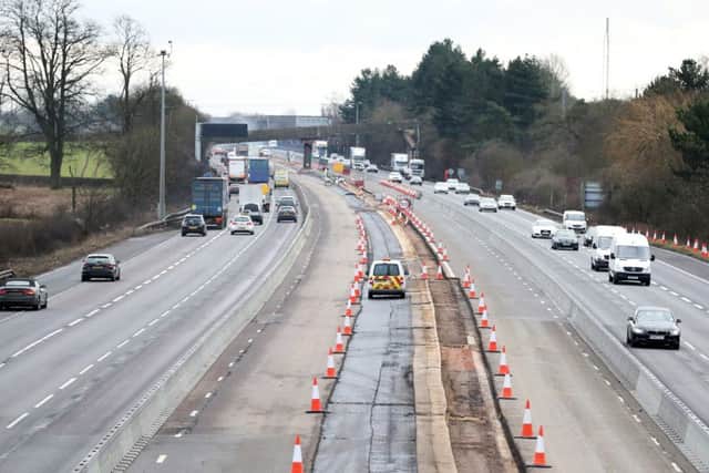 Three suspected illegal immigrants were spotted walking on a slip road to the M1 at Watford Gap services
