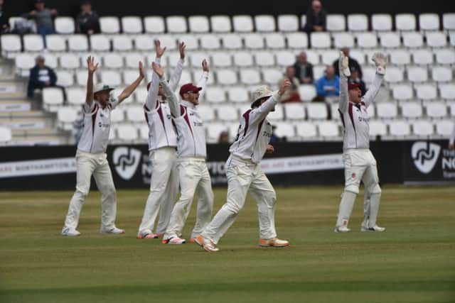 Action from Northamptonshire versus Kent. Pictures by Dave Ikin