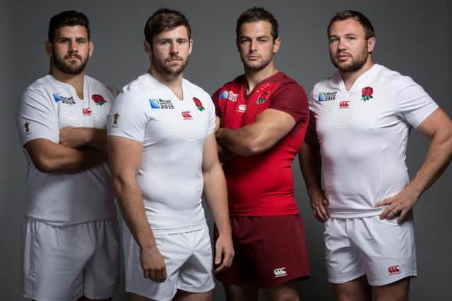 Stephen Myler (second right)