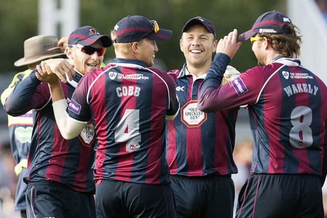 Northants celebrated a six-wicket win against Yorkshire Vikings in front of a packed County Ground last Friday (picture: Kirsty Edmonds)
