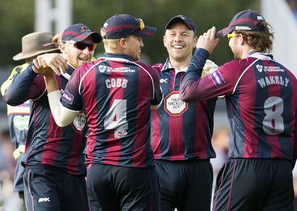 Northants celebrated a six-wicket win against Yorkshire Vikings in front of a packed County Ground last Friday (picture: Kirsty Edmonds)