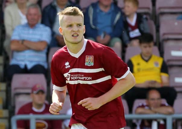Paul Corry made his first Cobblers appearance in the friendly defeat to Derby County