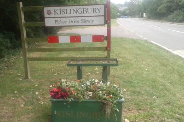 Planters have been vandalised in Kislingbury